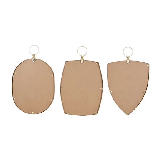 Promo ❤️ Studio 350 Gold MDF Traditional Wall Mirror (Set Of 3) - 15 X 2 X 24 🤩 - Image 7