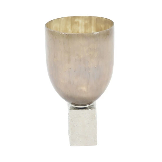 Buy 🔥 Studio 350 Contemporary 17 X 9 Inch Glass And Aluminum Candle Holder 🔔 - Image 3