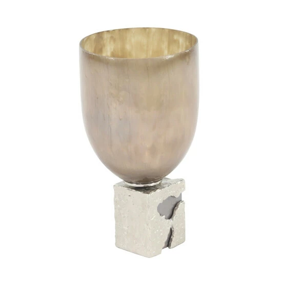 Buy 🔥 Studio 350 Contemporary 17 X 9 Inch Glass And Aluminum Candle Holder 🔔 - Image 4