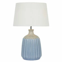 Outlet 😍 Studio 350 Blue Ceramic Coastal Table Lamp 24 X 15 X 15 - 22 X 17 X 24 ✨