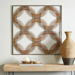 Discount ⌛ Studio 350 Brown Metal Modern Wall Decor ✔️