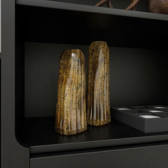 Best Sale 🥰 Studio 350 Brown Glass Contemporary Vase (Set Of 2) - 5 X 4 X 15 ✨ - Image 7