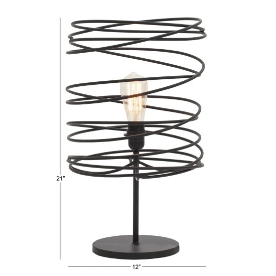 Wholesale 🎁 Studio 350 Black Iron Industrial Accent Lamp 21 X 12 X 12 🛒 - Image 3