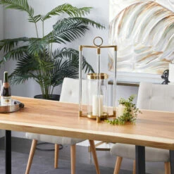 Top 10 ⌛ Studio 350 Gold Stainless Steel Contemporary Lantern 23 X 11 X 11 - 11 X 11 X 23 🎁