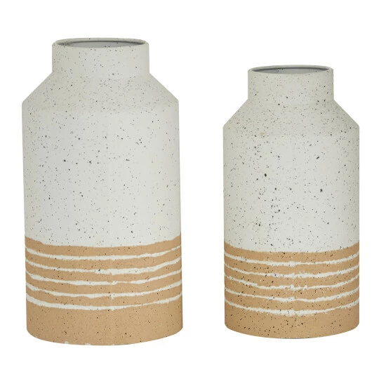 Wholesale 🥰 Studio 350 White Iron Farmhouse Vase (Set Of 2) 🤩 - Image 7