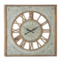 Cheap 👏 Studio 350 Brown Iron Farmhouse Wall Clock No Theme 36 X 36 X 2 - 36 X 2 X 36 ✔️