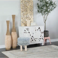 Outlet 😍 Studio 350 Wood Bohemian Stool Blue 🔥