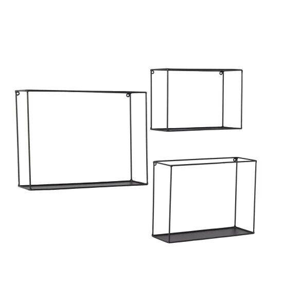 Best deal 🔥 Studio 350 Black Metal Modern Wall Shelf ( Set Of 3) - S/3 16", 14", 12"W 😀