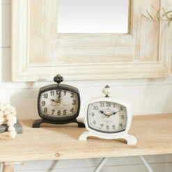 Cheap ⭐ Studio 350 Black Iron Vintage Clock No Theme (Set Of 2) - 8 X 3 X 7 🔥