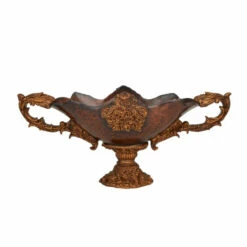 Hot Sale 🛒 Studio 350 Dark Brown Polystone Traditional Decorative Bowl - 23 X 10 X 11 👍