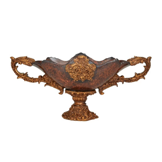 Hot Sale 🛒 Studio 350 Dark Brown Polystone Traditional Decorative Bowl - 23 X 10 X 11 👍 - Image 6