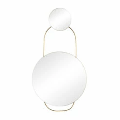 Promo 😍 Studio 350 Gold Metal Glam Round Wall Mirror - 20 X 1 X 27 😀
