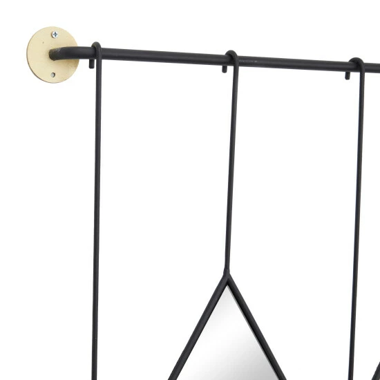 Hot Sale 🥰 Studio 350 Black Metal Contemporary Wall Mirror - 27 X 2 X 27 🎉 - Image 4