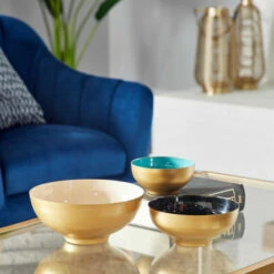 Discount ๐ Studio 350 Multi Metal Contemporary Decorative Bowl (Set Of 3) - S/3 10", 8", 6"W ๐