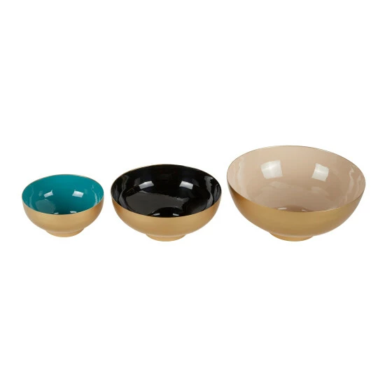 Discount ๐ Studio 350 Multi Metal Contemporary Decorative Bowl (Set Of 3) - S/3 10", 8", 6"W ๐ - Image 3