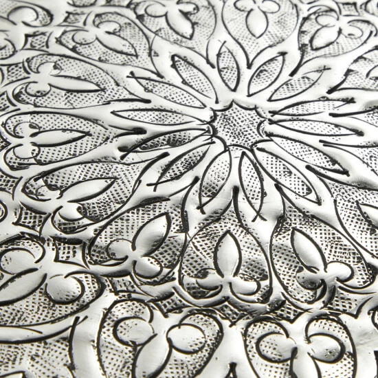 Flash Sale 😀 Studio 350 Silver Metal Traditional Tray (Set Of 3) - 16 X 14 X 3Round ⭐ - Image 5