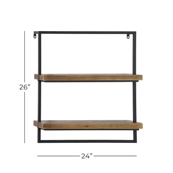 Top 10 ✔️ Studio 350 Brown Metal Industrial Wall Shelf 24 X 26 X 7 - 26 X 7 X 24 👍 - Image 5