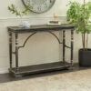 New 👏 Studio 350 Black Distressed Wood French Country Farmhouse Console Table 🤩