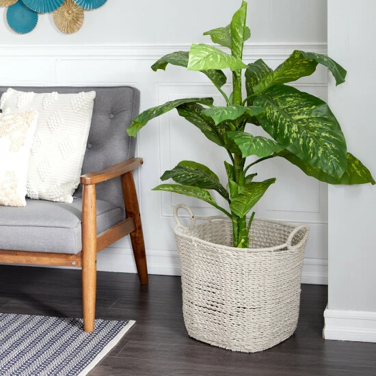 Outlet 💯 Studio 350 Cotton Bohemian Storage Basket Grey 🤩