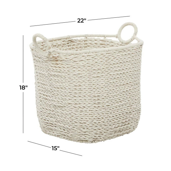 Outlet 💯 Studio 350 Cotton Bohemian Storage Basket Grey 🤩 - Image 6