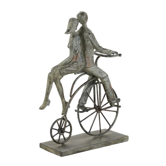 New 🔔 Studio 350 Grey Polystone Traditional Sculpture Bicycle 13 X 9 X 5 - 9 X 5 X 13 ❤️ - Image 3