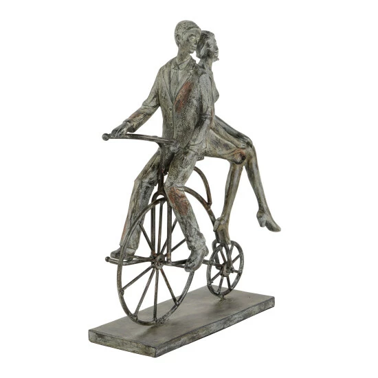 New 🔔 Studio 350 Grey Polystone Traditional Sculpture Bicycle 13 X 9 X 5 - 9 X 5 X 13 ❤️ - Image 4