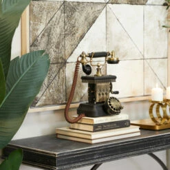 Cheap ❤️ Studio 350 Black Bronze Vintage Decorative Rotary Phone - 12 X 8 X 12 😍