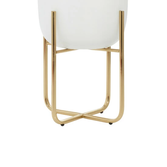 Best reviews of 🌟 Studio 350 Iron Glam Contemporary Planter (Set Of 2) - S/2 16", 13"H Silver 🤩 - Image 4