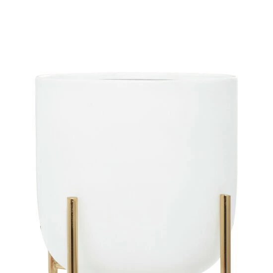 Best reviews of 🌟 Studio 350 Iron Glam Contemporary Planter (Set Of 2) - S/2 16", 13"H Silver 🤩 - Image 5