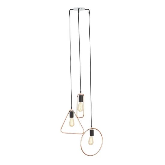 Hot Sale โค๏ธ Studio 350 Modern Metal Geometric-Shaped Tube Framed 3-Light Pendant With Bulbs Silver ๐ - Image 2
