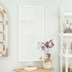 Top 10 🌟 Studio 350 White Wood Farmhouse Rectangular Wall Mirror - 22 X 1 X 48 🥰