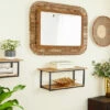 New ⭐ Studio 350 Brown Wood Farmhouse Wall Mirror 39 X 28 X 4 - 28 X 4 X 39 👏