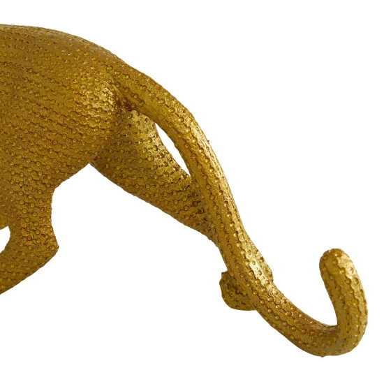 Best Pirce 🤩 Studio 350 Gold Polystone Glam Sculpture Leopard (Set Of 2) - 18 X 4 X 6 And 14 X 4 X 4 🤩 - Image 5