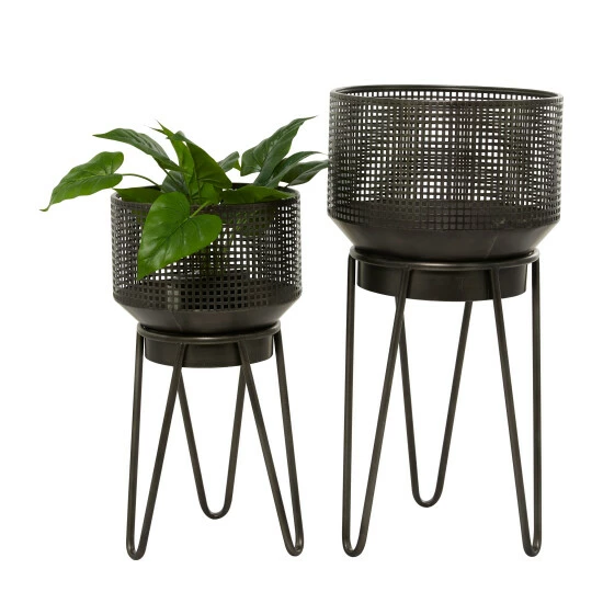 Top 10 💯 Studio 350 Black Metal Modern Planter ( Set Of 2) - 30 X 15 X 15 😀 - Image 2