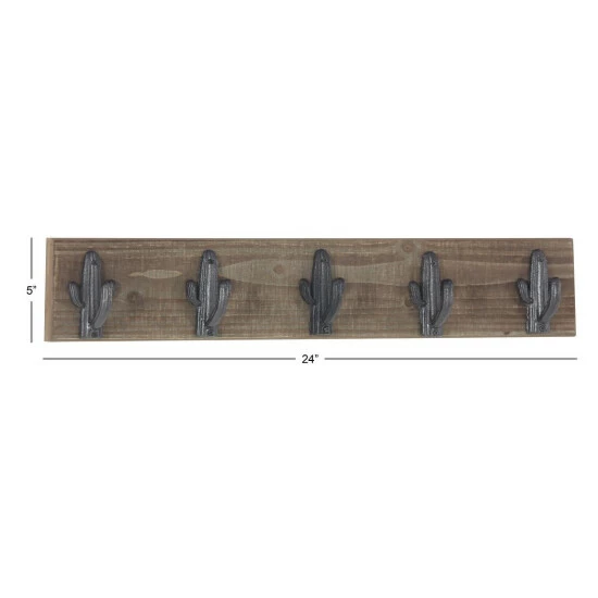 Discount ๐ Studio 350 Brown MDF Rustic Wall Hook 5 X 24 X 1 - 24 X 1 X 5 ๐งจ - Image 6
