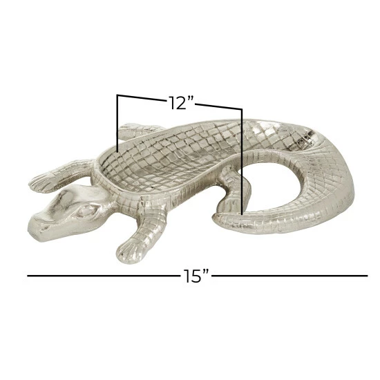 Hot Sale ⌛ Studio 350 Silver Metal Glam Tray 2 X 16 X 12 - 16 X 12 X 2 ⭐ - Image 5