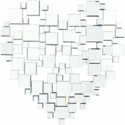 Best reviews of 🎉 Studio 350 Silver Glass Contemporary Abstract Wall Mirror - 32 X 1 X 32 👍