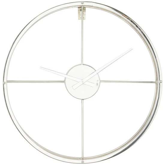 Promo 👍 Studio 350 Stainless Steel Open Frame Round Wall Clock - 3"W X 19"L X 19"H Silver ❤️ - Image 8