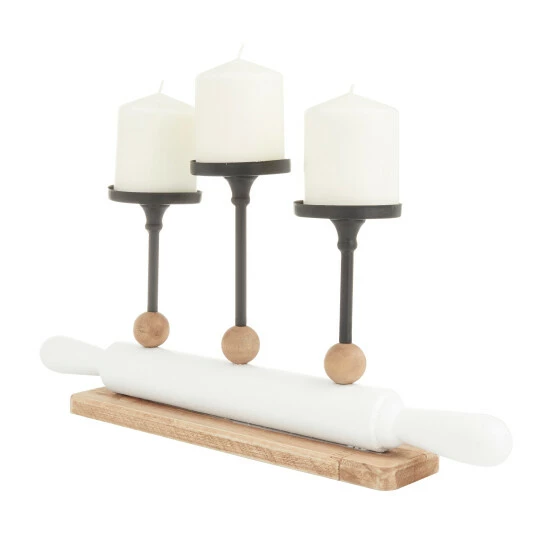 Wholesale ✔️ Studio 350 White Fir Modern Farmhouse Candelabra - 20 X 4 X 9 ✨ - Image 3