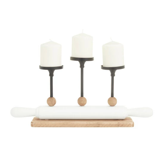 Wholesale ✔️ Studio 350 White Fir Modern Farmhouse Candelabra - 20 X 4 X 9 ✨ - Image 7