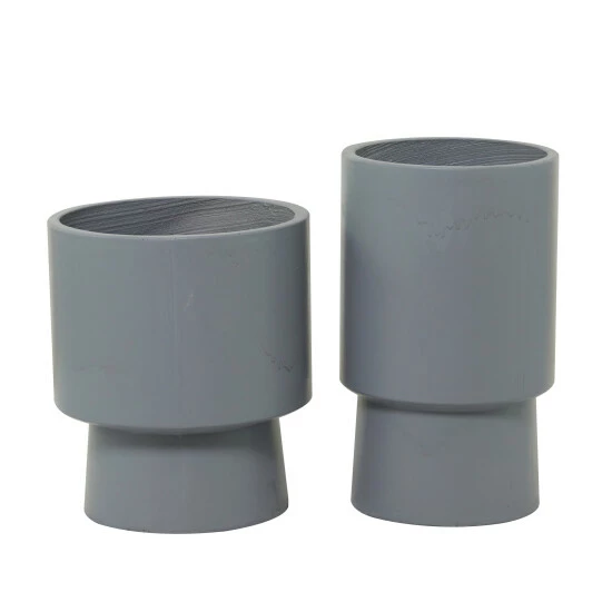 Deals 👏 Studio 350 Magnesium Oxide Modern Planter (Set Of 2) - S/2 14", 17"H Blue 🎁 - Image 5